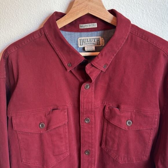 DULUTH TRADING Mens Untucked Long Sleeve Heavy Weight Button Shirt Shacket XL - Picture 4 of 9